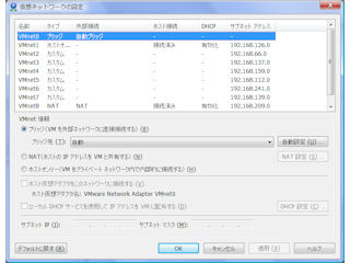 [仮想 NIC 設定ダイアログ]
