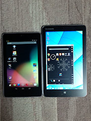 [Nexus 7 3GとLenovo Miix 2 8]