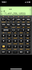 [42s RPN CalculatorでのTAN(355/226)の計算結果]