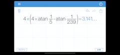 [MyScript Calculatorでのマチンの公式の計算結果]