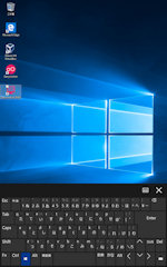 [呪文を唱えたあとのWN803のスクリーンキーボード]