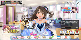 [デレステのメイン画面(ZenFone 5Q)]