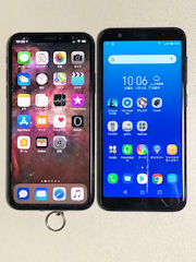 [iPhone XSとZenFone Max M1]