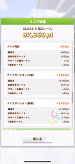 [第3レースのスコア(ダイワスカーレット)3]