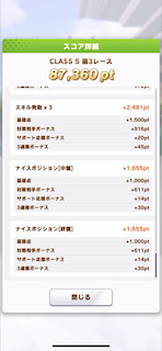 [第3レースのスコア(グラスワンダー)3]