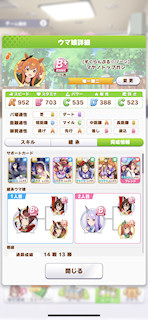 [マヤノトップガンのステータス(サポート)]