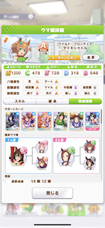 [タイキシャトルのステータス(サポート)]