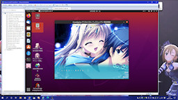 [Wine上で実行中の『Prism Rhythm』]
