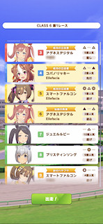 [第1レースの枠順]