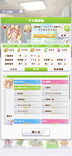 [アグネスデジタルのステータス(継承)]
