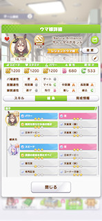 [サトノダイヤモンドのステータス(継承)]