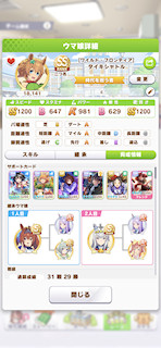 [タイキシャトルのステータス(サポート)]