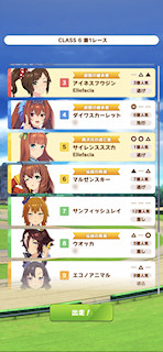 [第1レースの枠順]