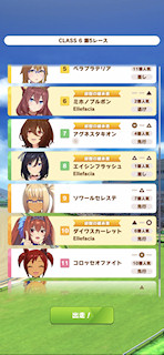 [第5レースの枠順]