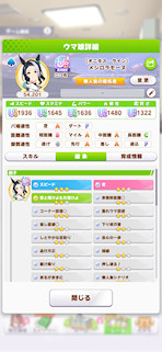[メジロラモーヌのステータス(継承)]